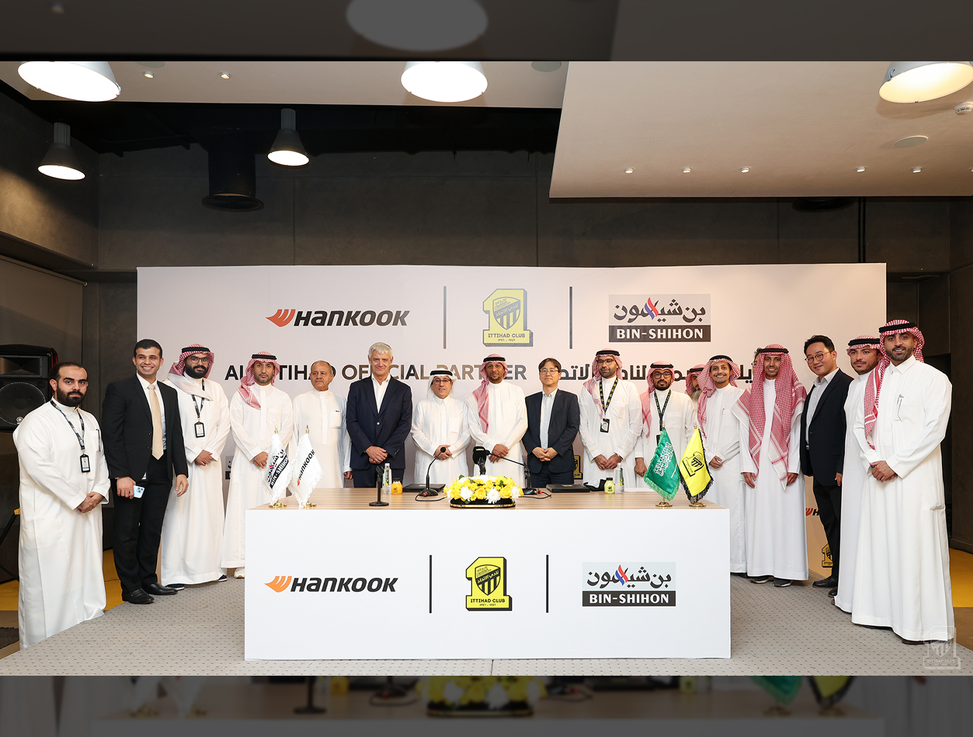 Hankook Tire firma un acuerdo de patrocinio oficial con el club de fútbol Al-Ittihad de la Liga Profesional Saudí.