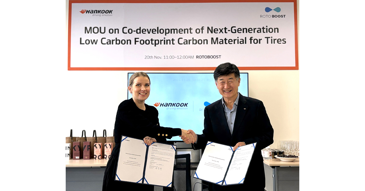 Rotoboost Hankook Tire Signs MOU with ROTOBOOST to Jointly Develop Turquoise ...