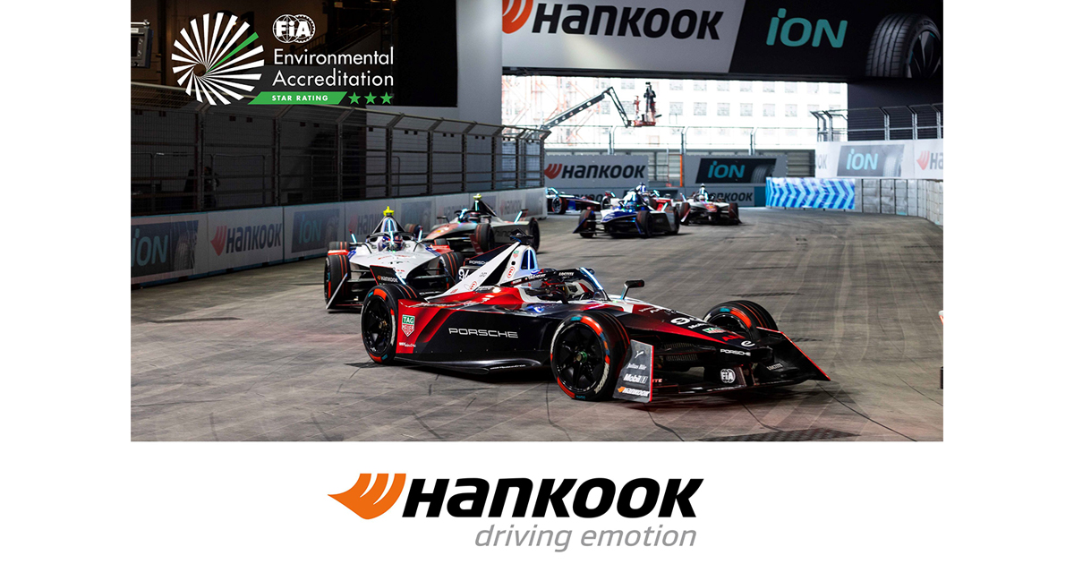 Hankook Tire awarded FIA Three Star Environmental Accreditation for